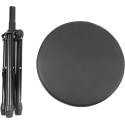 Drum Throne, Rotatable Angle Height Adjustable Three Legged Design Non Slip Bottom Drum Stool Metal Sponge Folding Portable Stable and Drum Chair 